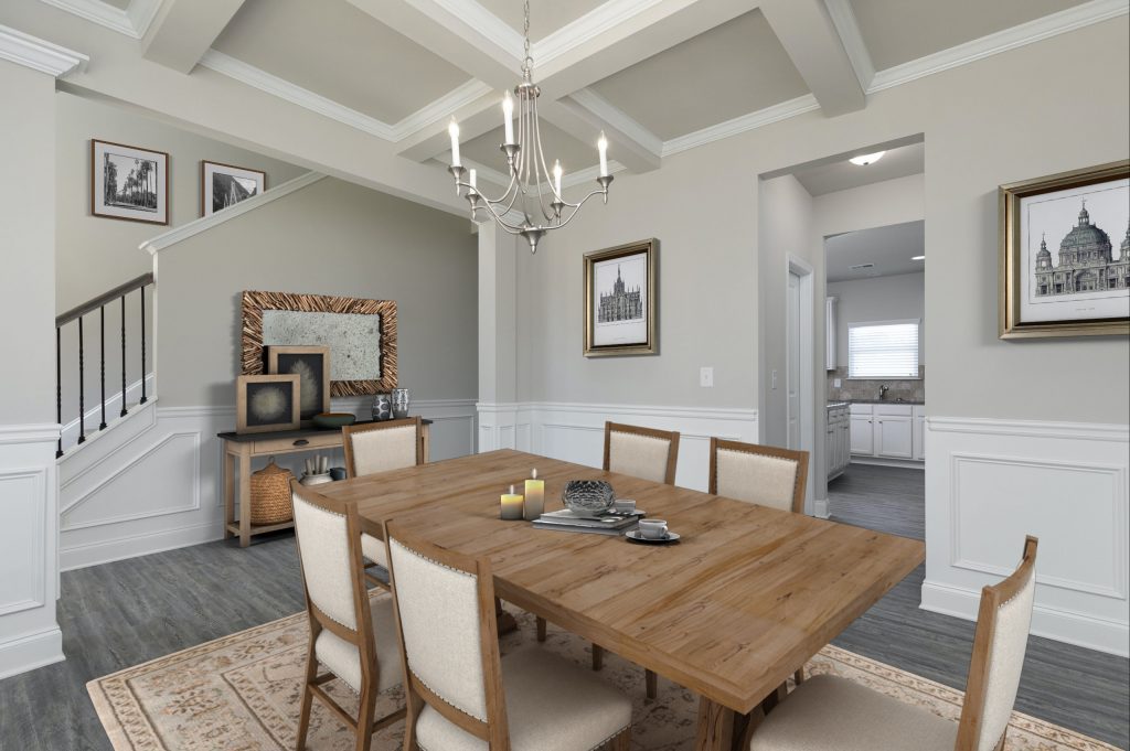 A dining room in one of the new construction homes in Adairsville