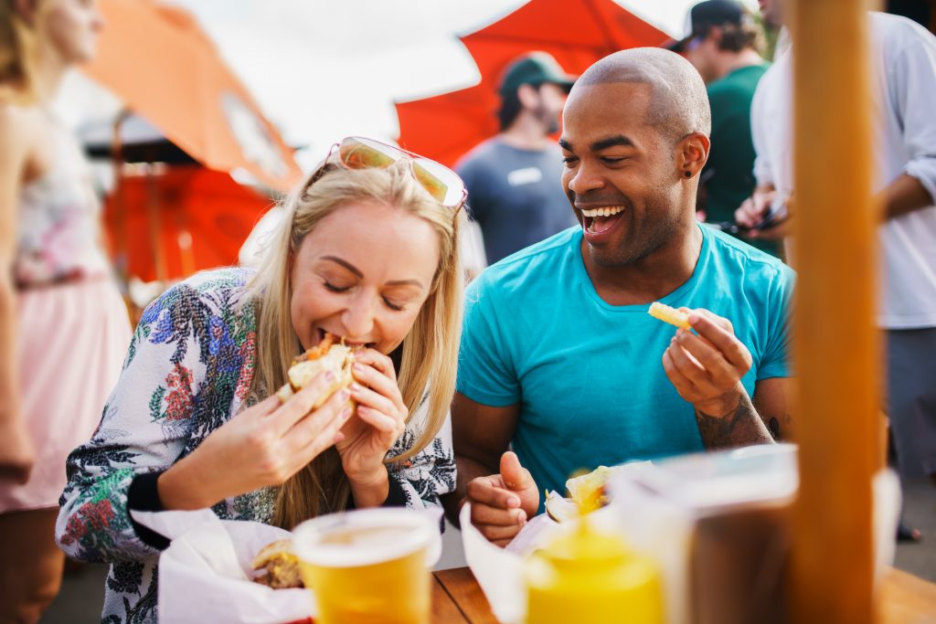 Couple eating at Water Tower Grille in Adairsville ©Joshua Resnick