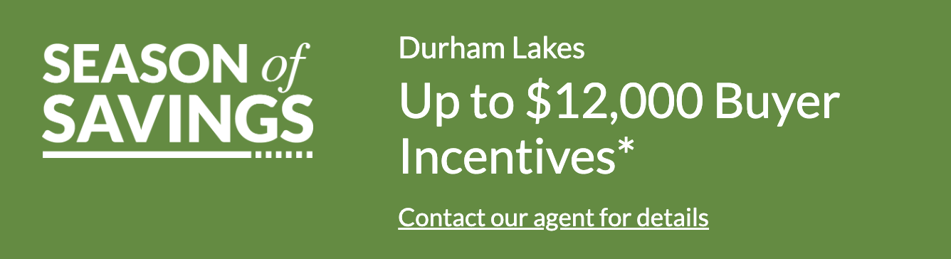 Season of Savings information at Durham Lakes