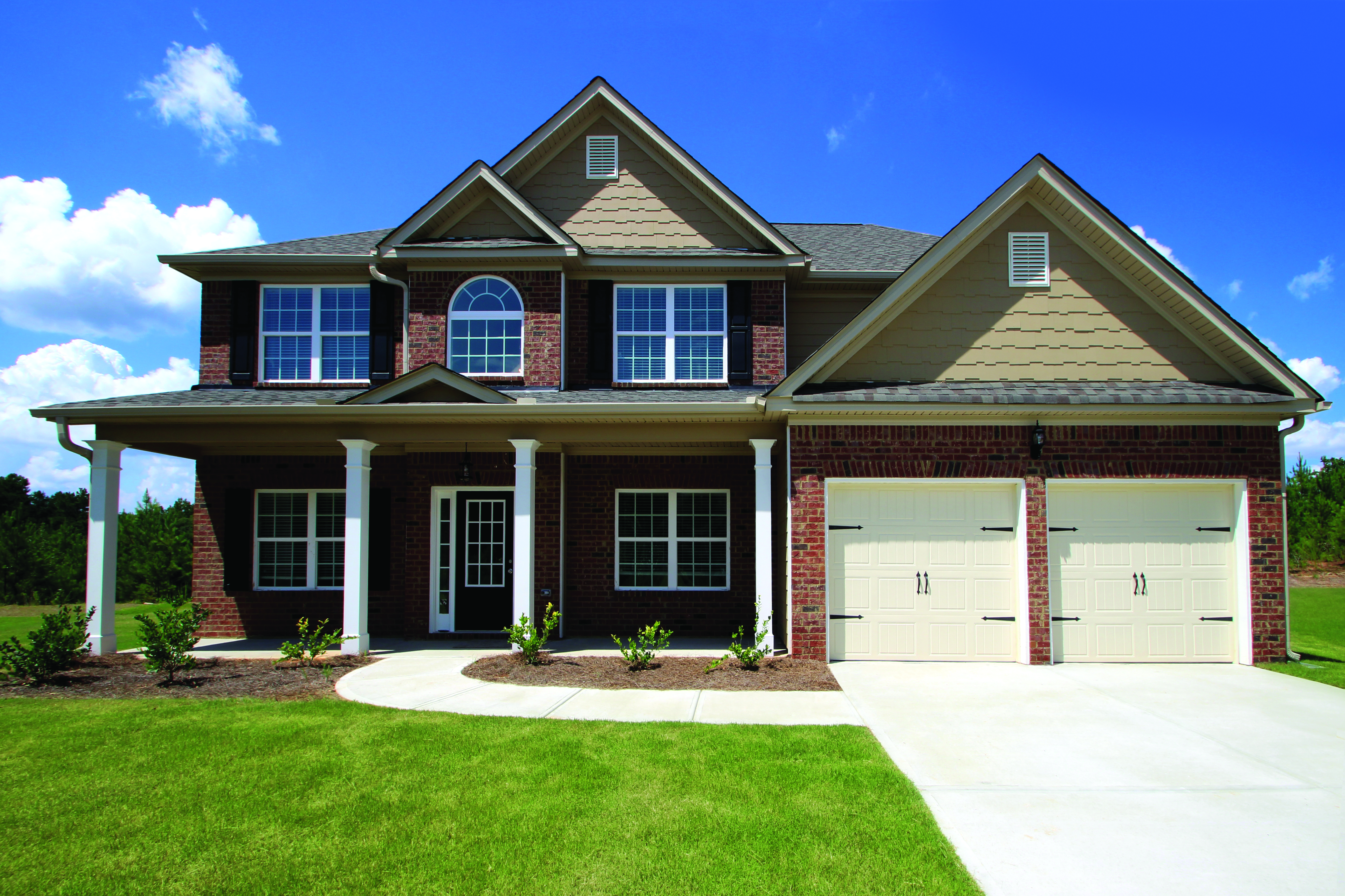 The exterior of a new construction home in Fairburn, GA.