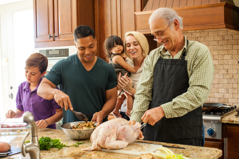 Family Making Thanksgiving Dinner ©Deborah Kolb