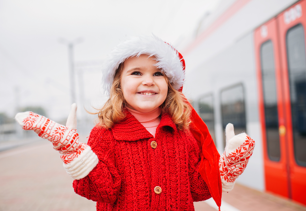 Little Girl Waiting for Holiday Train ©Kite_rin