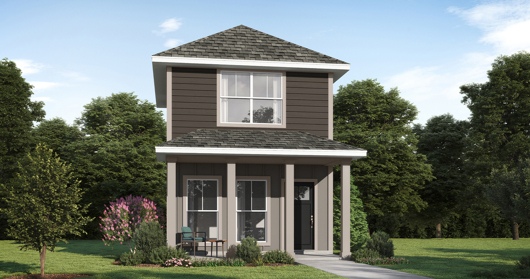 Exterior illustration of the Louie plan