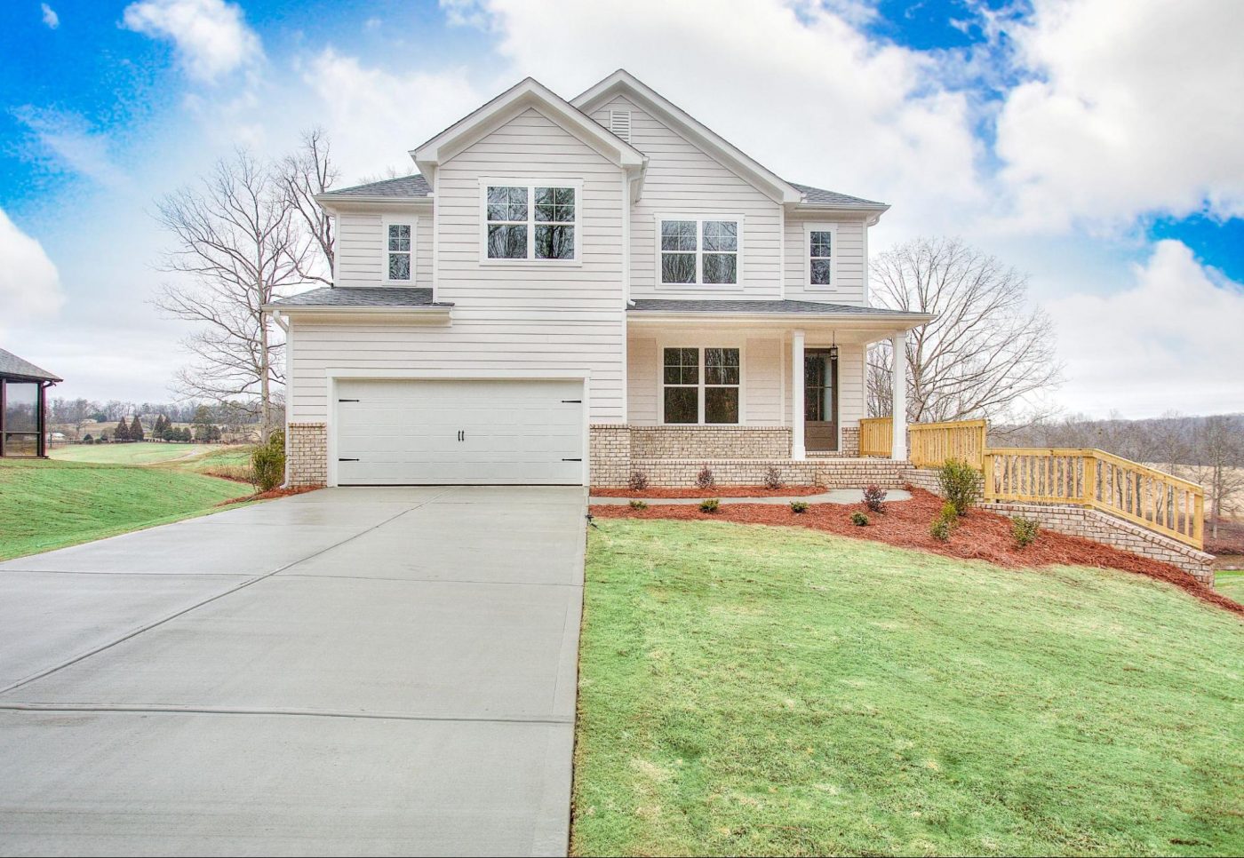 Front view of a new construction home for sale in Villa Rica, GA.