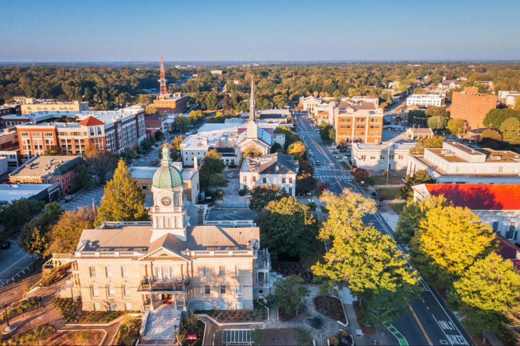 Aerial view of Athens, G,A downtown and historic buildings
©Sean Pavone