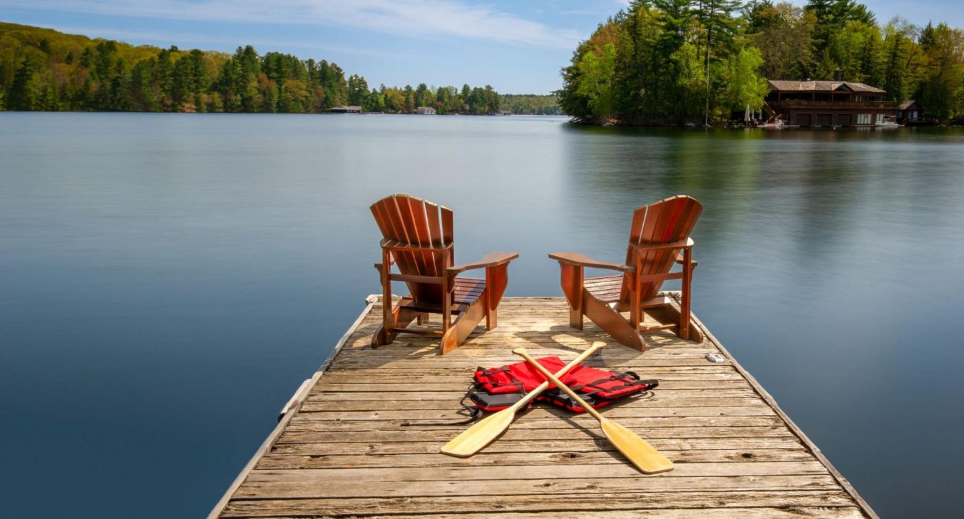 Scenic lakefront view from a private dock at Lake Hartwell, Georgia. ©Alessandro Cancian