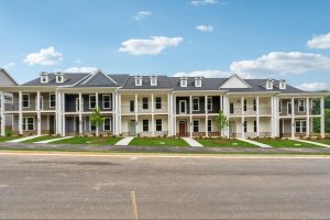 Modern townhomes at The Park at Gainesville Township master-planned community in Gainesville, GA.